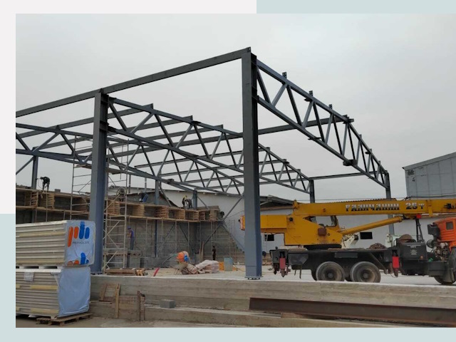 Строительство цехов в Шумерле