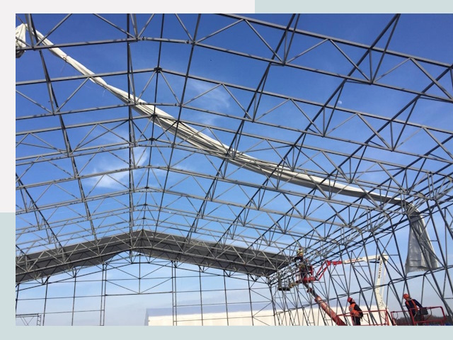 Шатровые ангары от 652 руб. в Шумерле и Чувашии