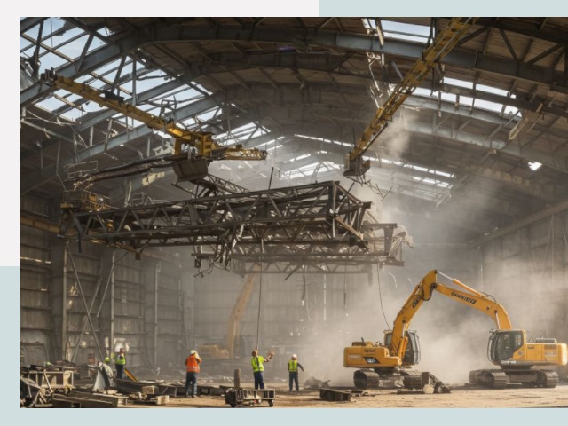 Демонтаж ангаров в Шумерле от 652 руб. за м²