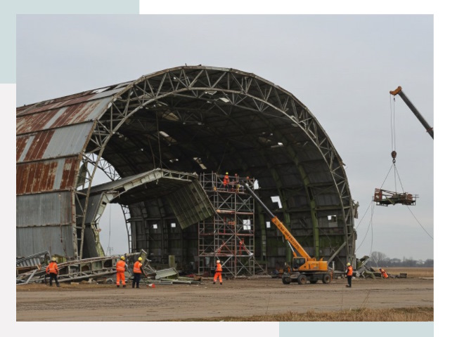 Демонтаж ангаров в Шумерле